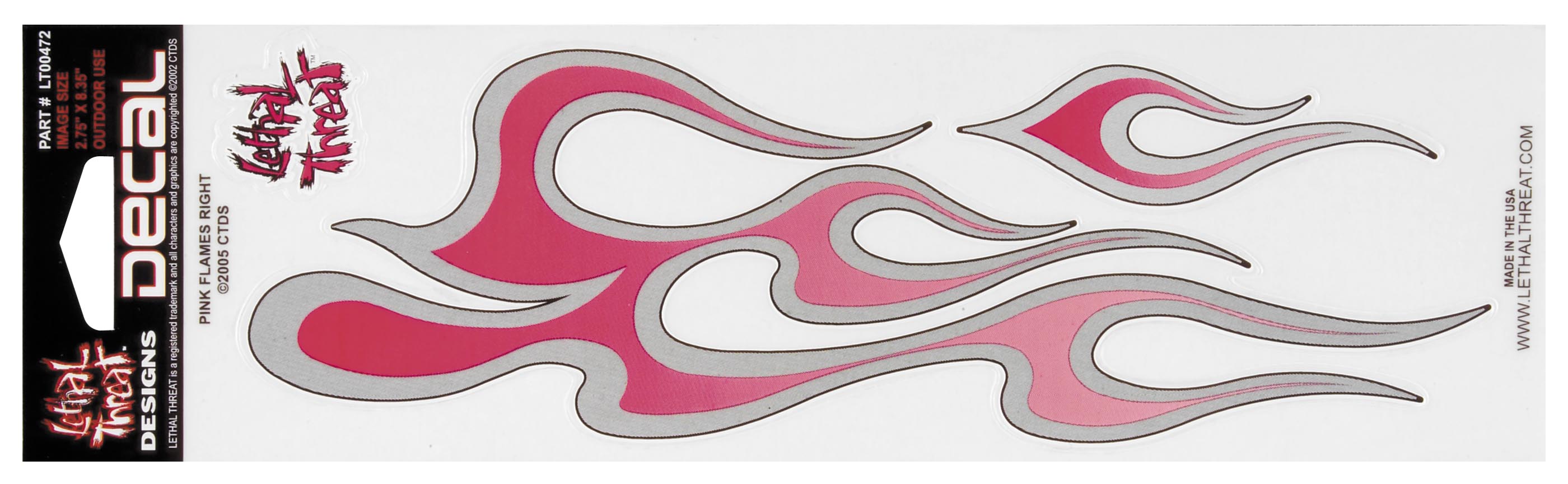 Pink Flame Right Decal