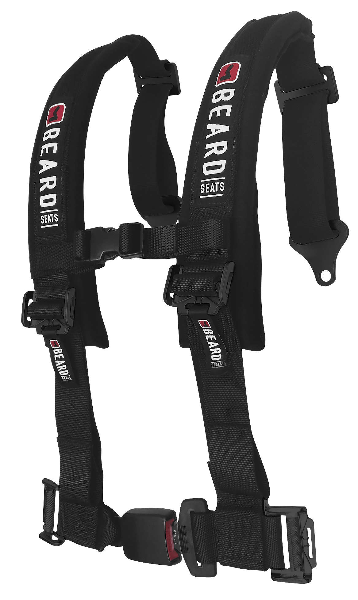 2x2 4-Point Automotive-Style Buckle Safety Harness with Pads