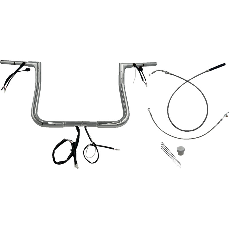 1-1/4in. EZ Install Flat Top Handlebar Kit - Chrome