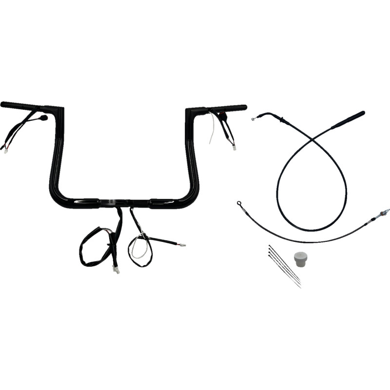 1-1/4in. EZ Install Flat Top Handlebar Kit - Black