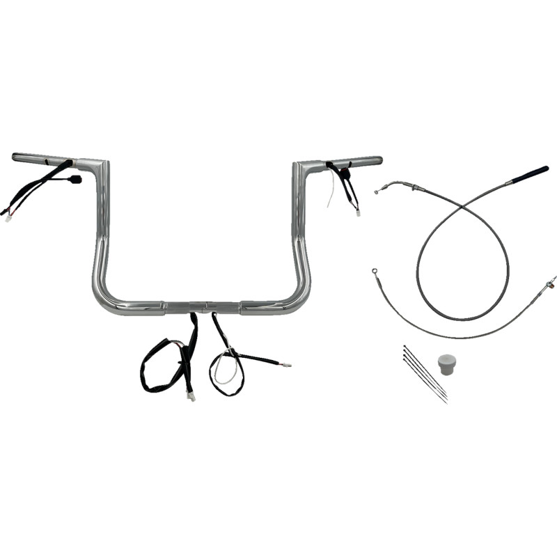 1-1/4in. EZ Install Flat Top Handlebar Kit - Chrome