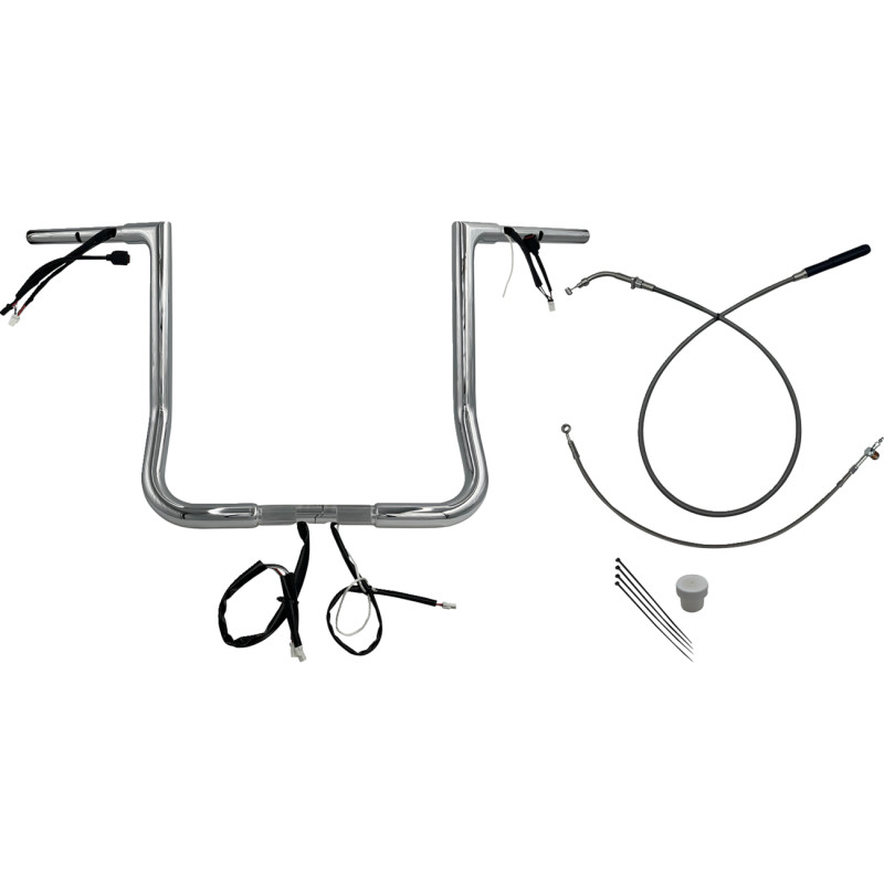 1-1/4in. EZ Install Flat Top Handlebar Kit - Chrome