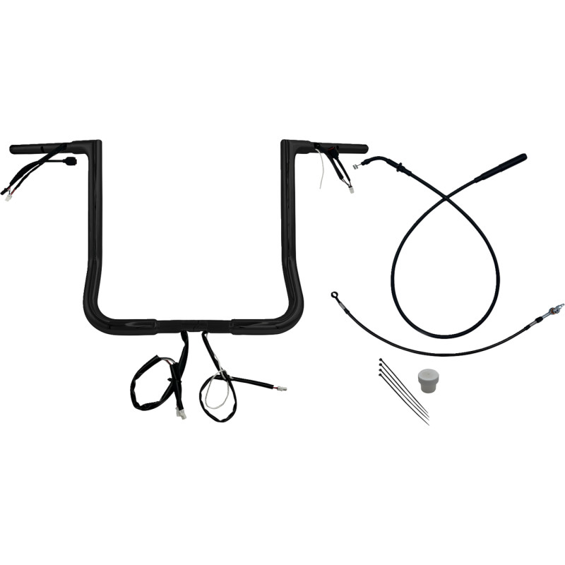 1-1/4in. EZ Install Flat Top Handlebar Kit - Black