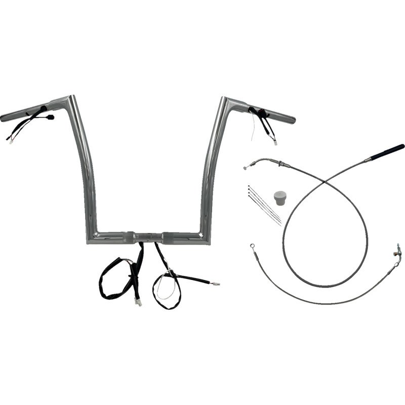 1-1/4in. EZ Install Flat Top Handlebar Kit - Chrome