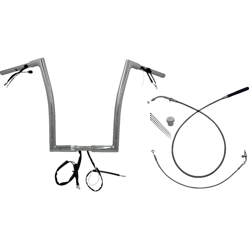 1-1/4in. EZ Install Flat Top Handlebar Kit - Chrome