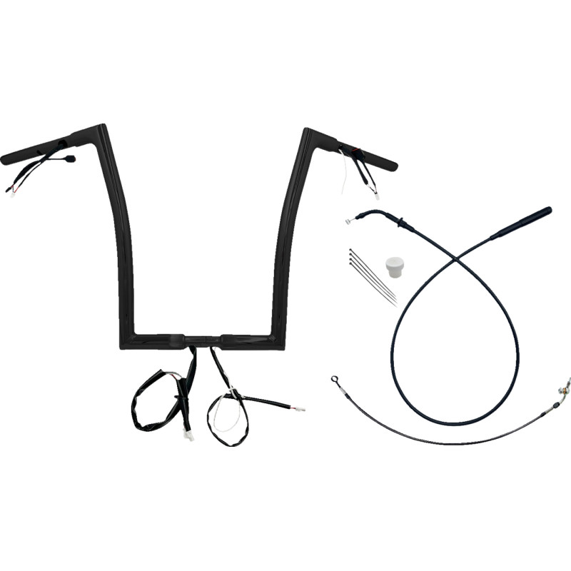 1-1/4in. EZ Install Flat Top Handlebar Kit - Black