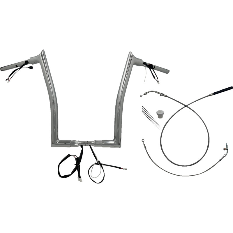 1-1/2in. EZ Install Pointed Top Handlebar Kit - Chrome