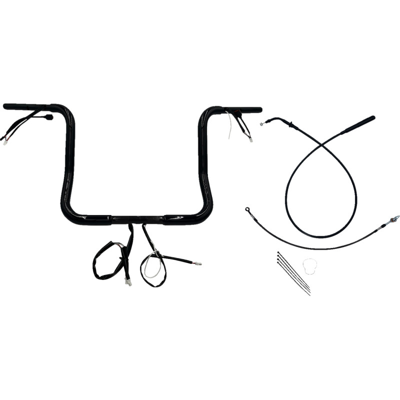 1-1/4in. EZ Install Round Top Handlebar Kit - Black