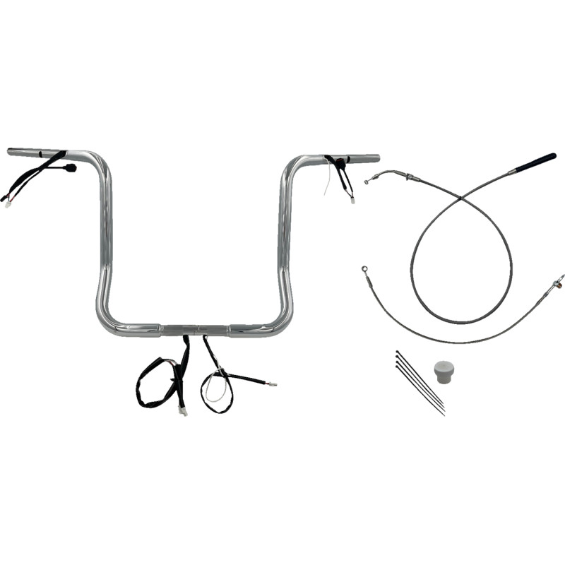 1-1/4in. EZ Install Round Top Handlebar Kit - Chrome