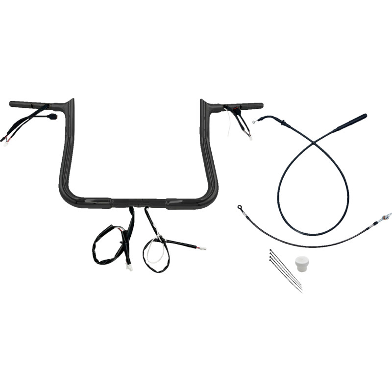 1-1/4in. EZ Install Pointed Top Handlebar Kit - Black