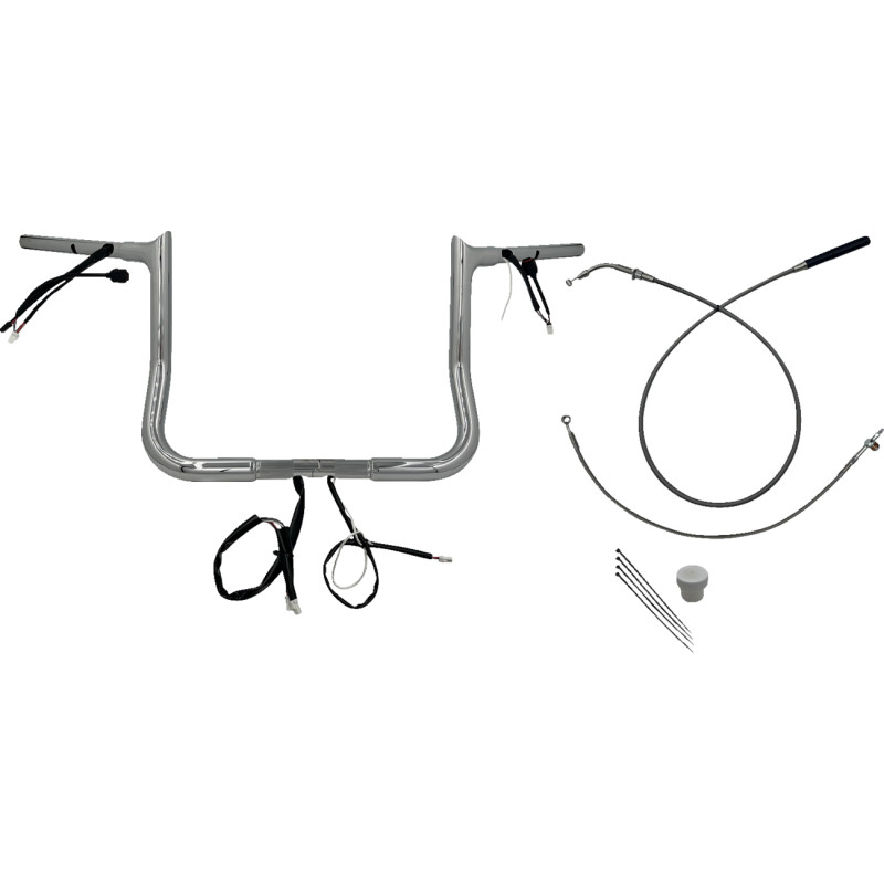 1-1/4in. EZ Install Pointed Top Handlebar Kit - Chrome