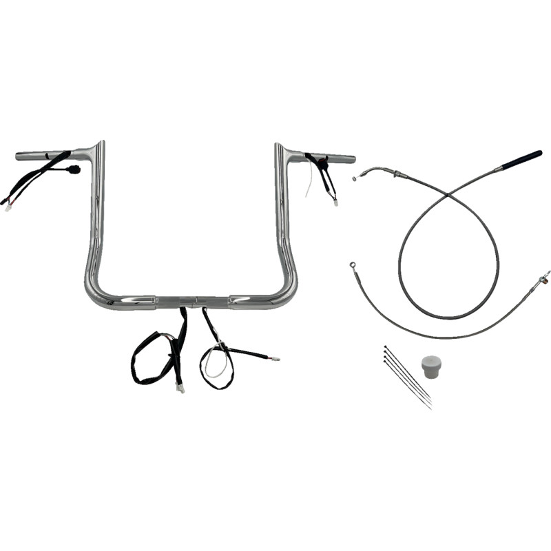 1-1/4in. EZ Install Pointed Top Handlebar Kit - Chrome