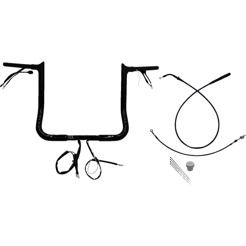 1-1/4in. EZ Install Pointed Top Handlebar Kit - Black