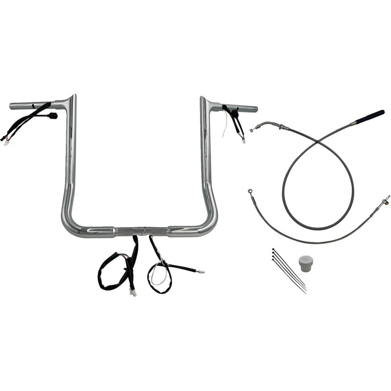 1-1/4in. EZ Install Pointed Top Handlebar Kit - Chrome