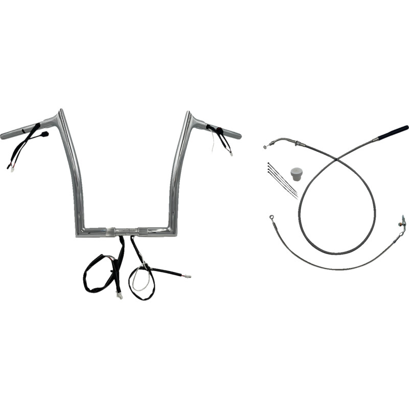 1-1/4in. EZ Install Pointed Top Handlebar Kit - Chrome