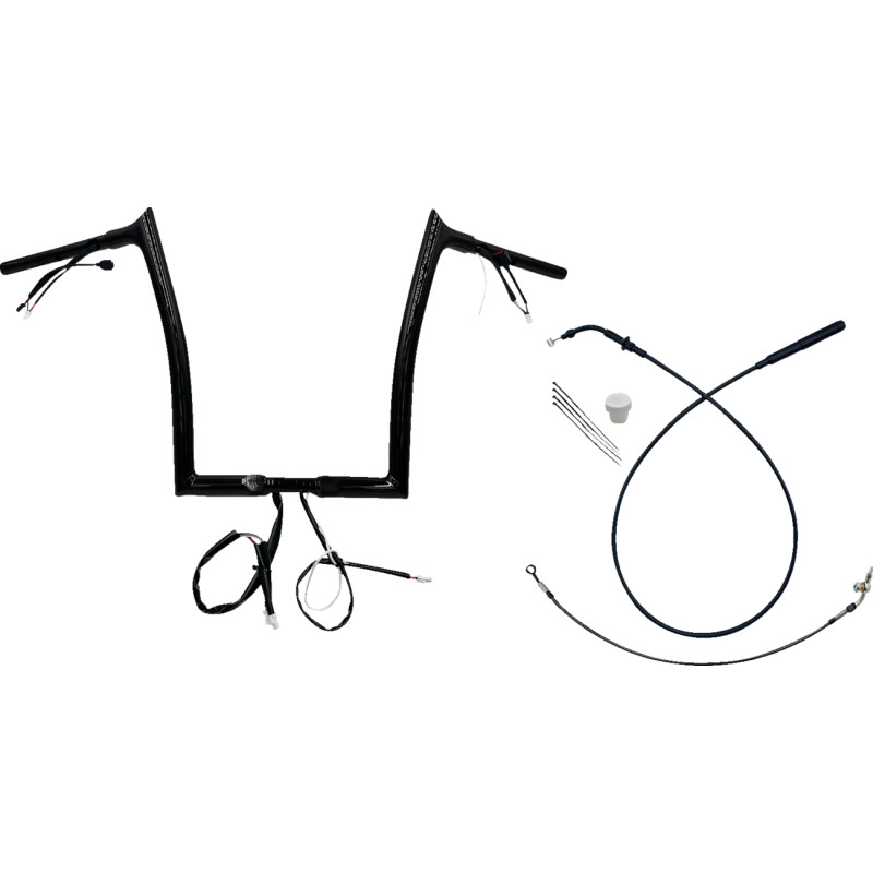 1-1/4in. EZ Install Pointed Top Handlebar Kit - Black