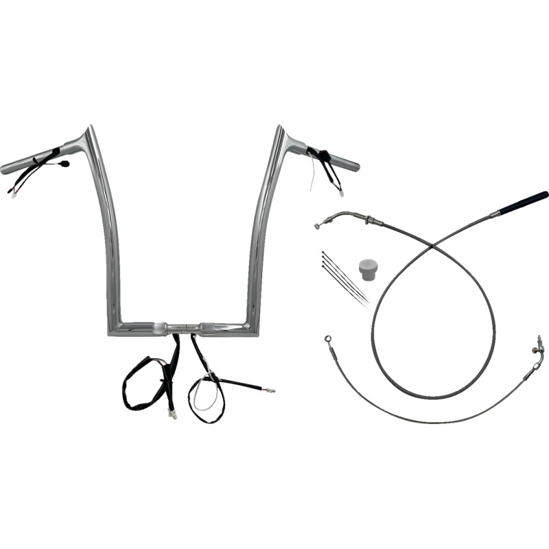 1-1/4in. EZ Install Pointed Top Handlebar Kit - Chrome