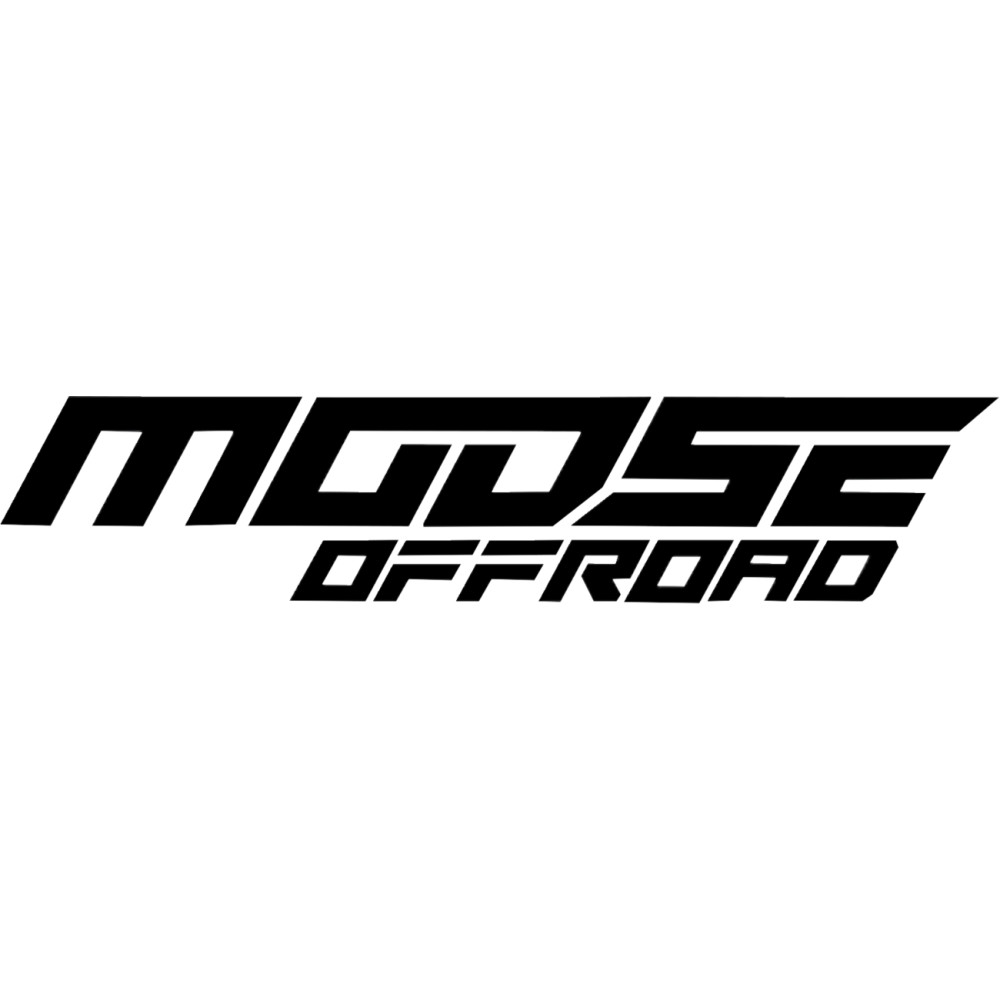 Moose Corporate Stacked Decal - Black - 1.22in. H x 5.5in. L - 10pk