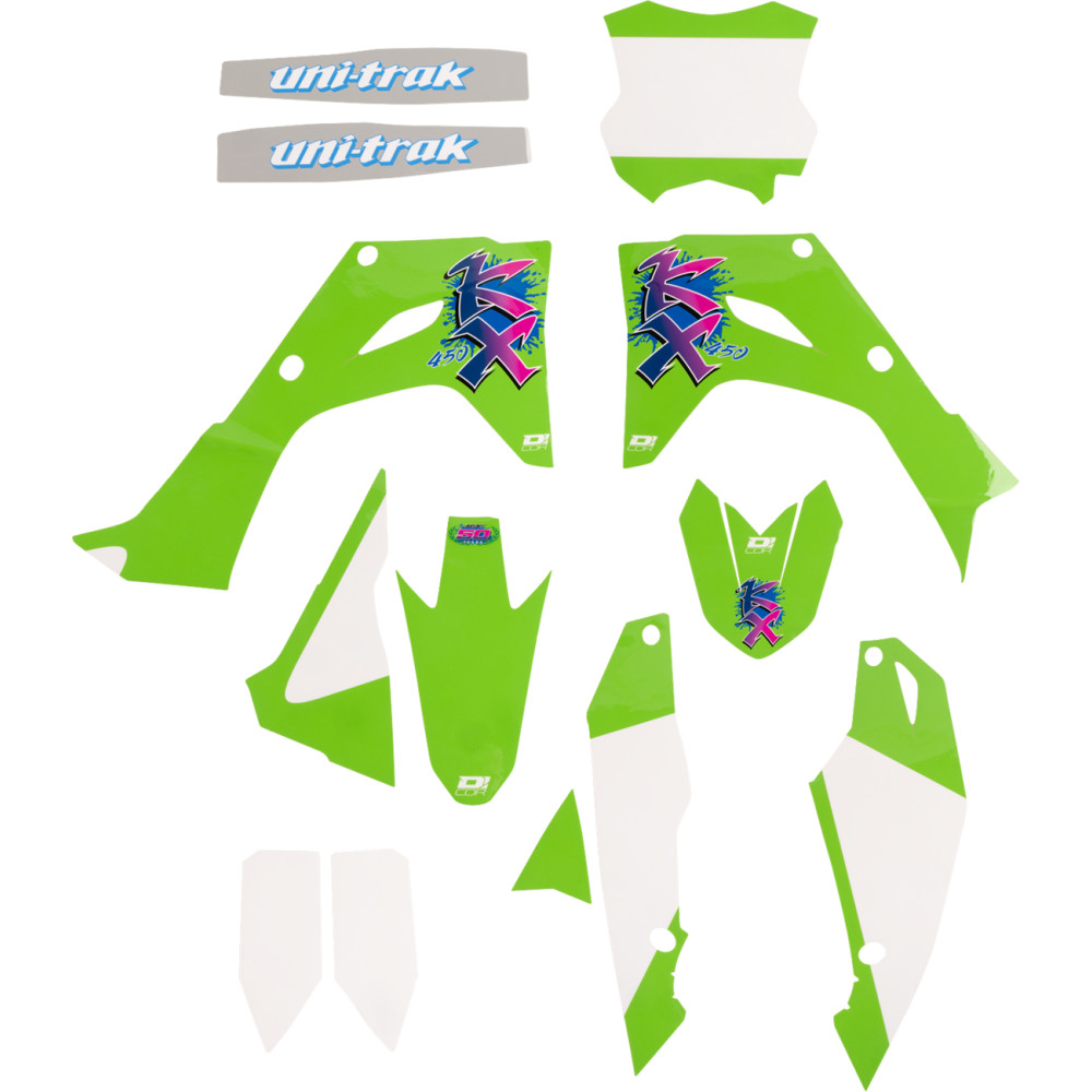 1993 KX Retro Complete Graphic Kit - Black Background