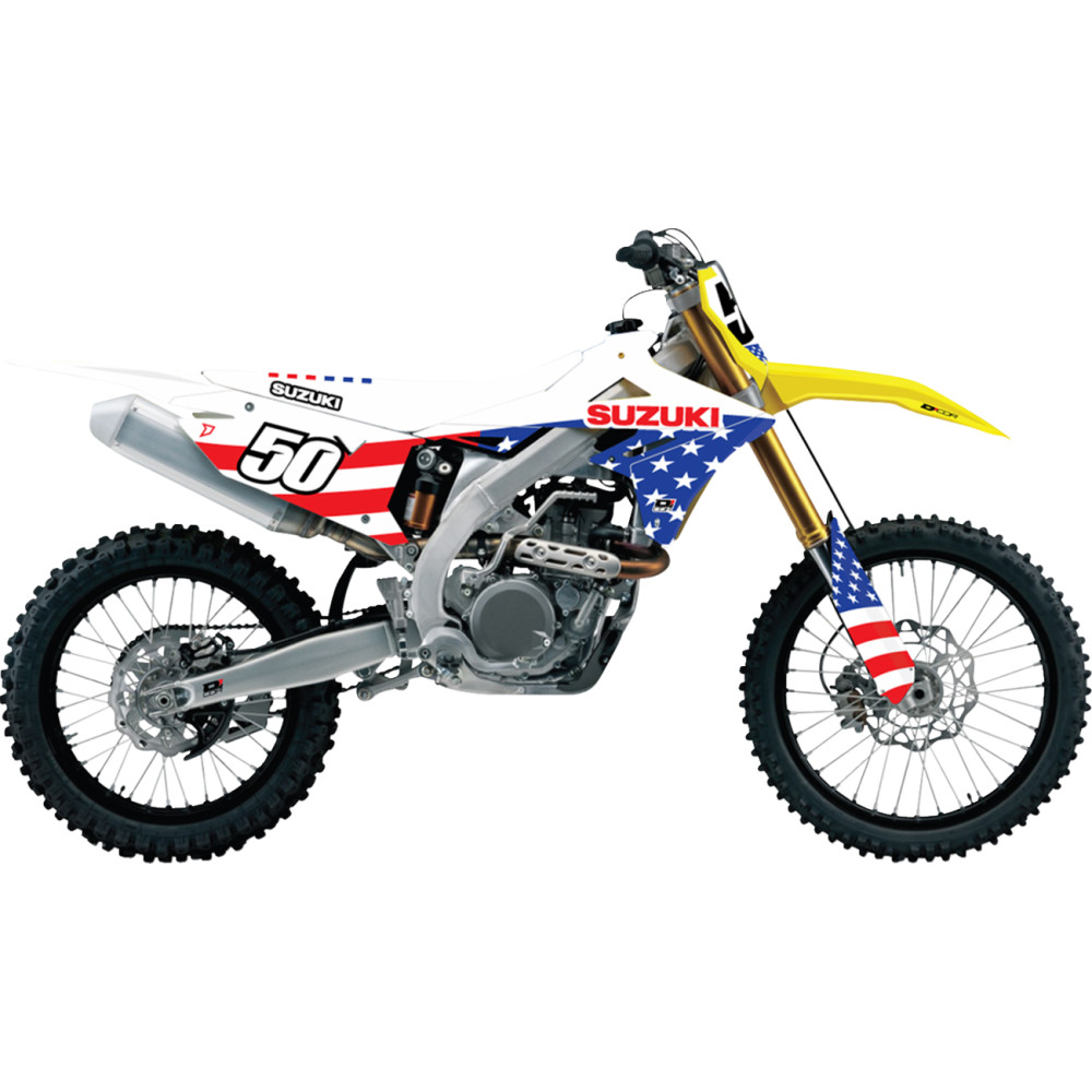 U.S.A. Suzuki Complete Graphic Kit - White Background