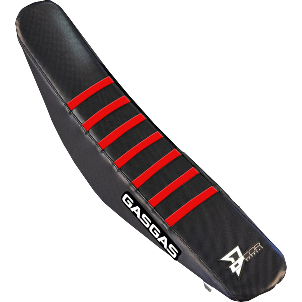 Seat Cover - Black Sides - Black Top with Red Ribs