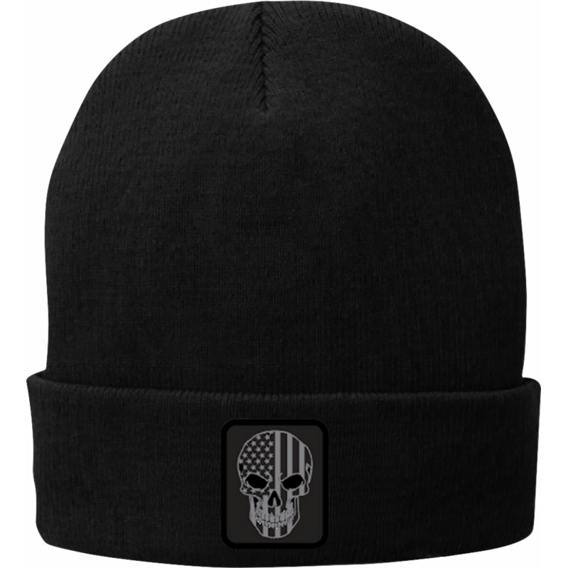 Mr Piston Flag Fleece Lined Knit Beanie