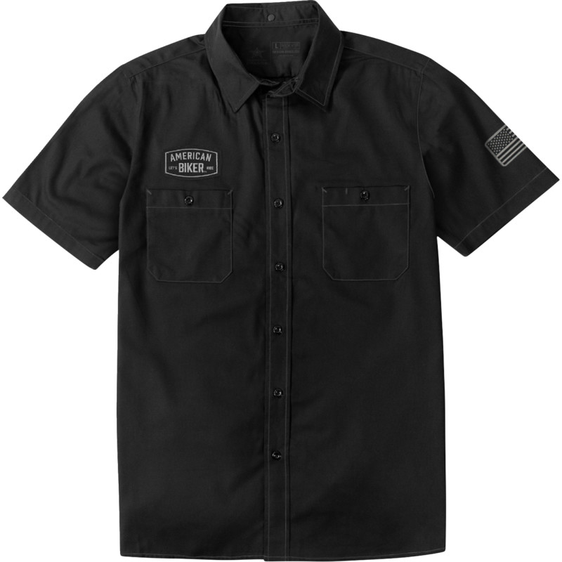 Biker Sam Contrast Stitch Shop Shirt