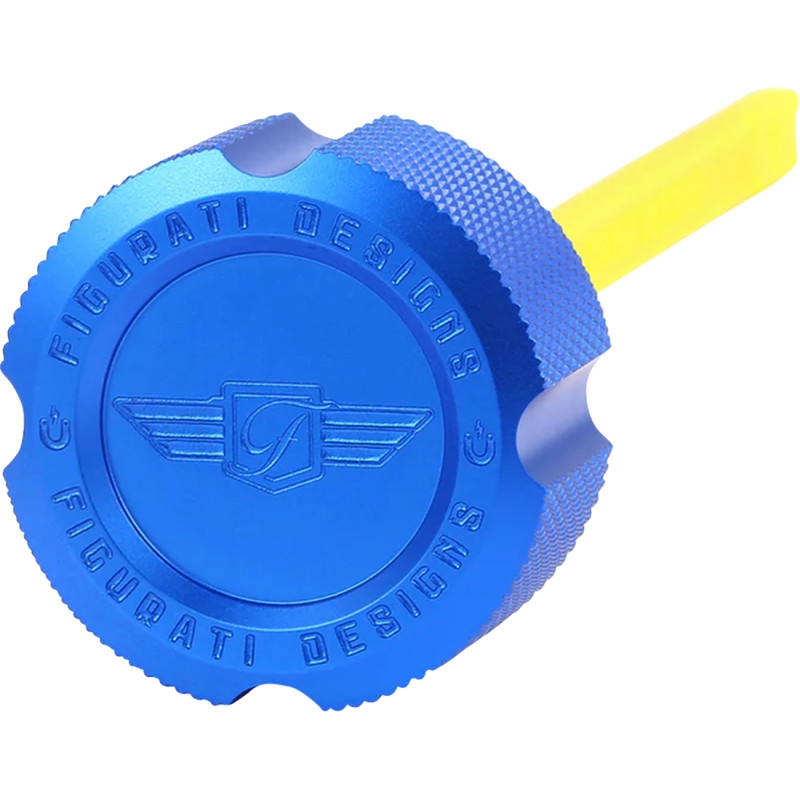 Performance Oil Dipstick - Knurled Blue