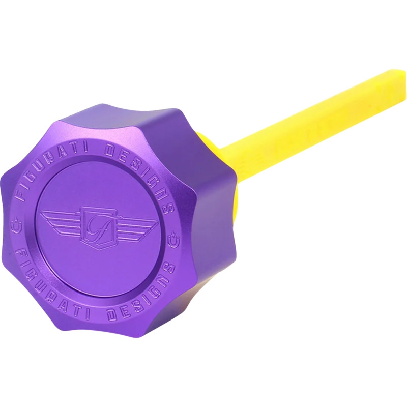 Performance Oil Dipstick - Curved Purple