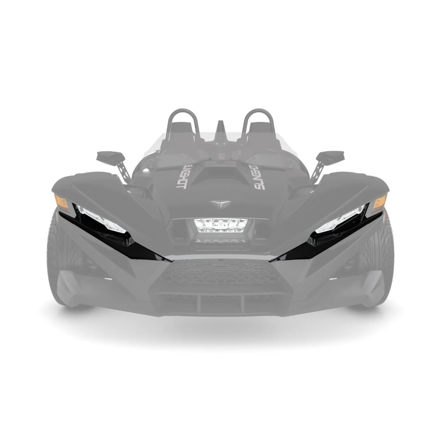 Vented Sport Hood Upper Accent Panel - Black Metallic