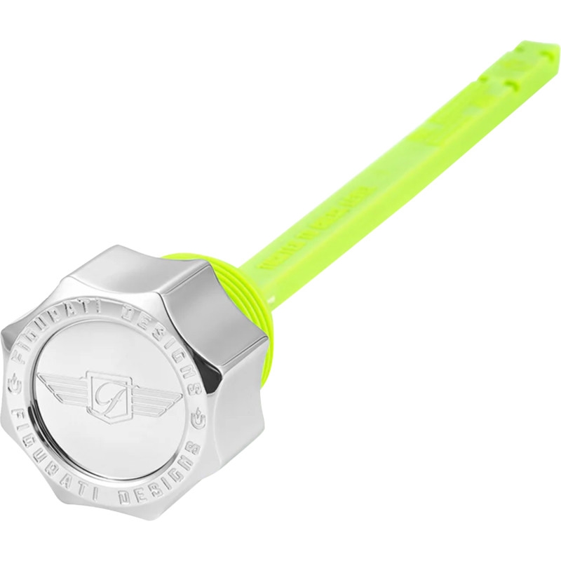 Magnetic Oil Dipstick - Curved Silver