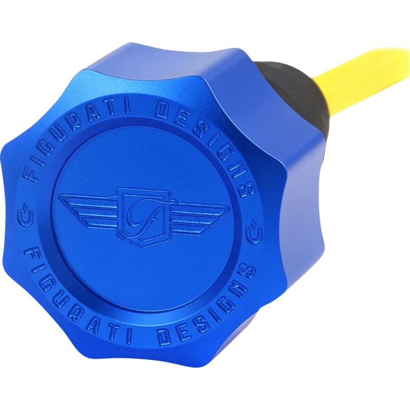 Performance Oil Dipstick - Knurled Blue