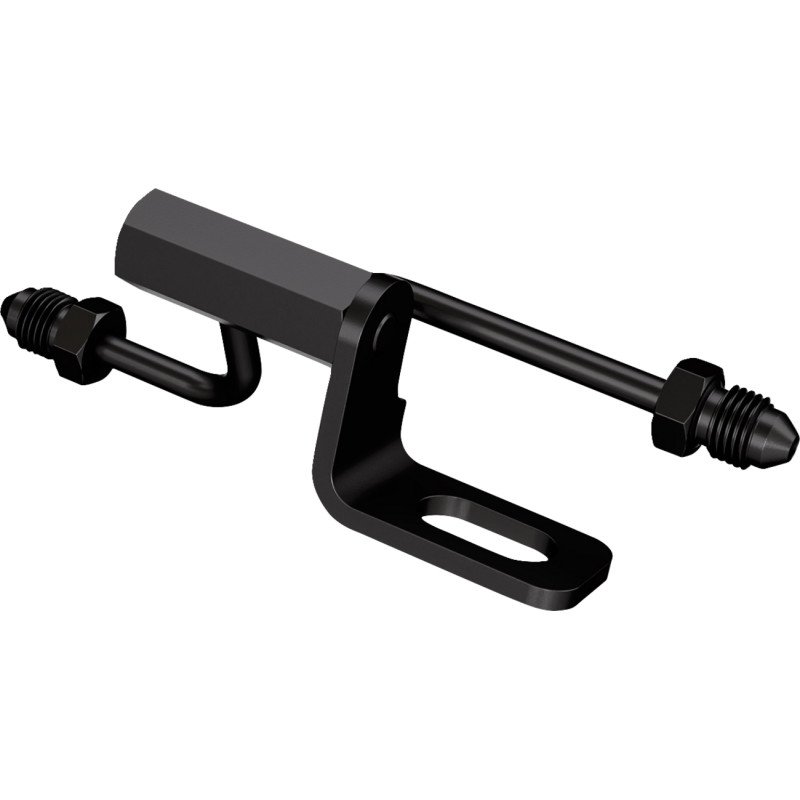 Rear Brake Tee with Brake Light Switch Mount - 1/8in. NPT Threads - Black