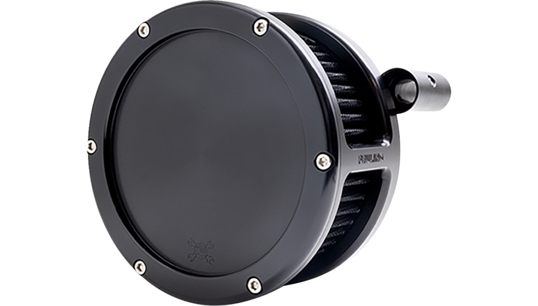 Solid Outer Cover for BA Air Cleaner Kits - Black Anodized with Black Filter