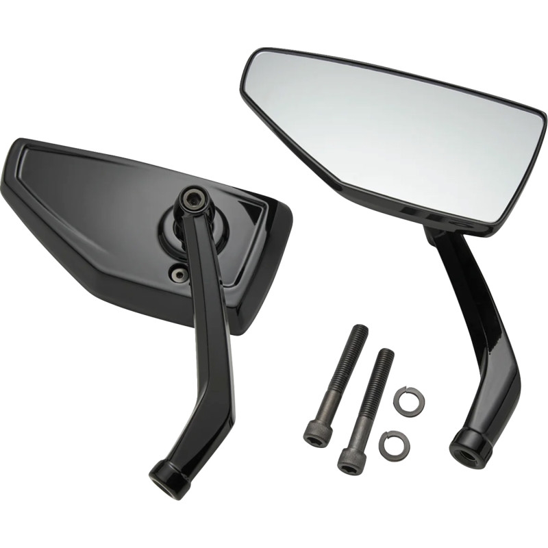 Chicane Mirror - Chrome - Black - Left/Right - Pair