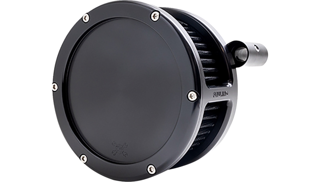 Solid Outer Cover for BA Air Cleaner Kit - Black Anodized with Red Filter