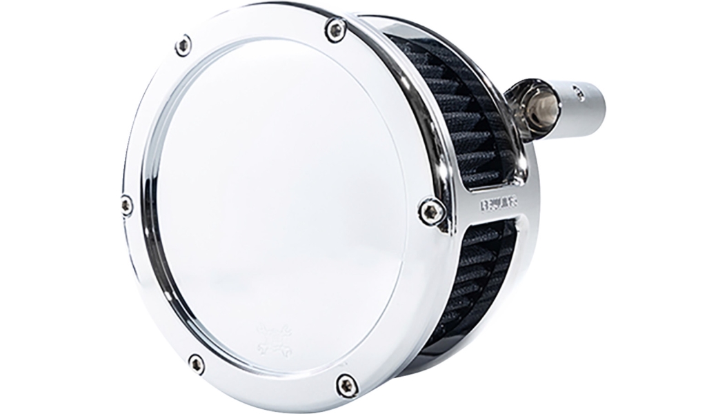 Solid Outer Cover for BA Air Cleaner Kit - Chrome with Black Filter
