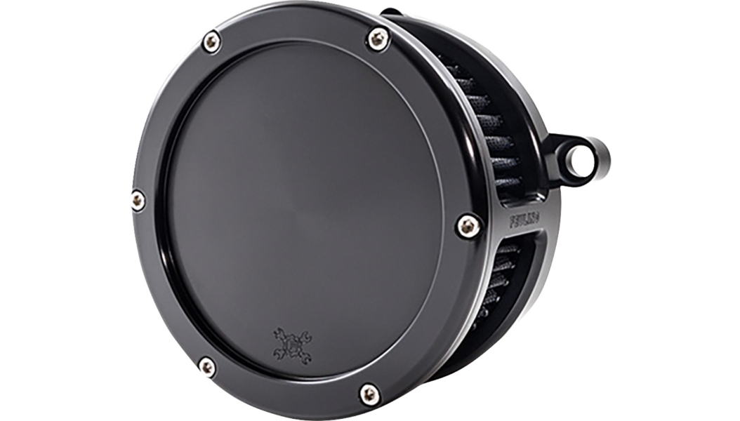 Solid Outer Cover for BA Air Cleaner Kit - Black Anodized with Black Filter