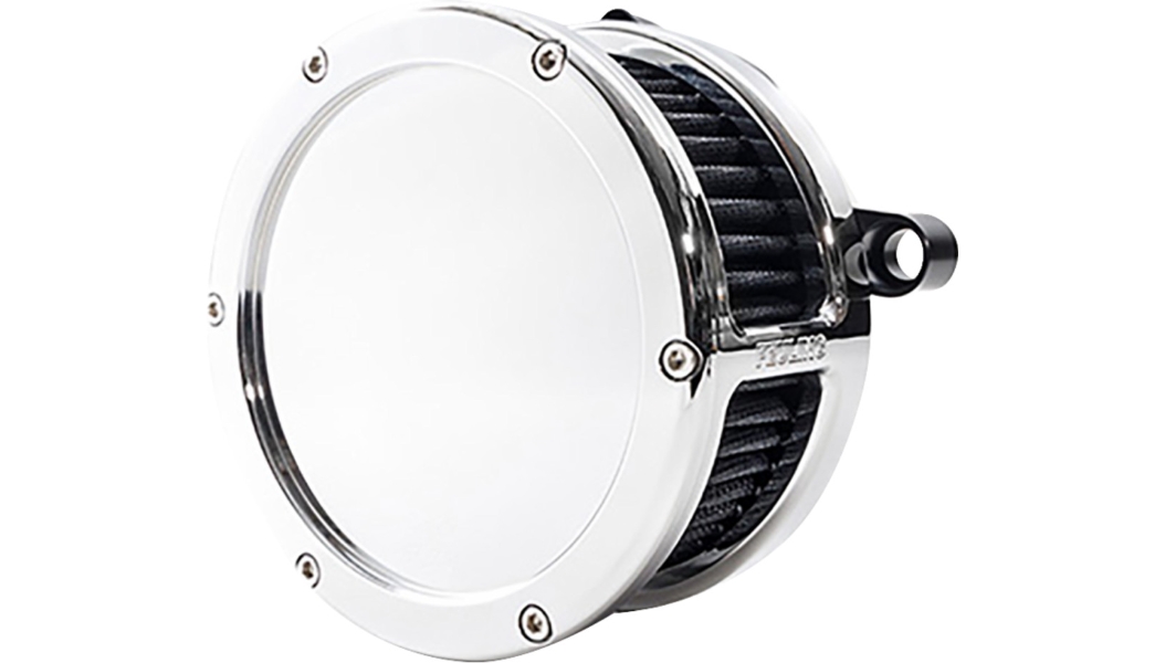 Solid Outer Cover for BA Air Cleaner Kit - Chrome with Black Filter