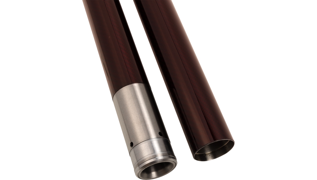 49mm Deep Red Carbon Fiber Fork Tubes - 23.875in.