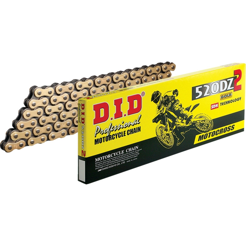 520 DZ2 Series Racing Chain - Gold/Black - 100 Links