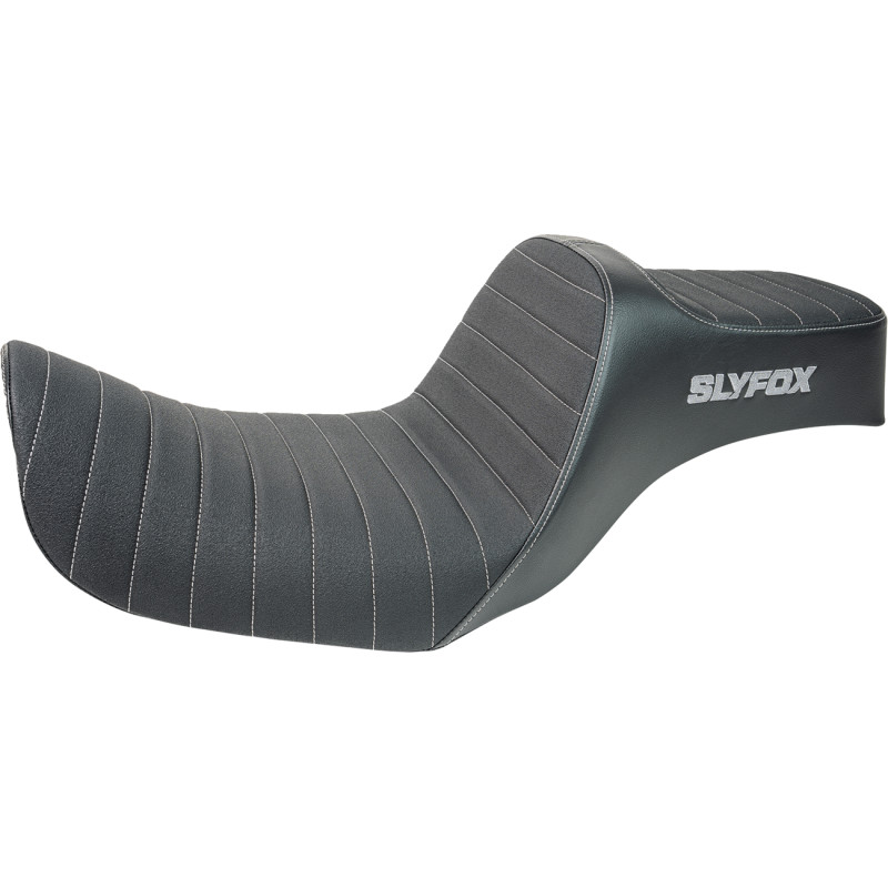 Highnoon Seat - 11-1/2in. Front 7in. Rear - Smooth w/ Slip Stop and Gray Logo