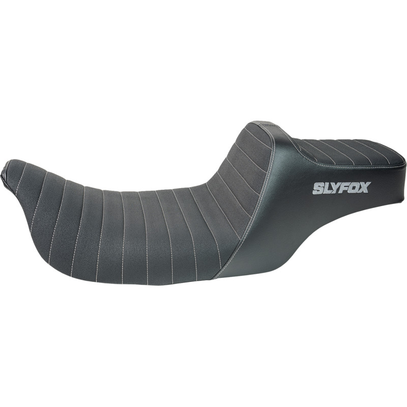 Highnoon Seat - 11-1/2in. Front 7in. Rear - Smooth w/ Slip Stop and Gray Logo