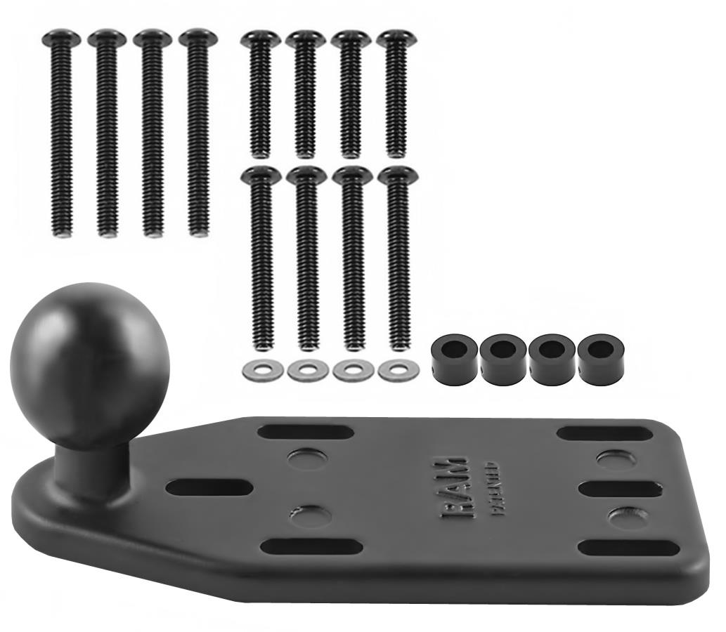 RAM Motorcycle Brake/Clutch Reservoir Cover Base with 1in. Ball Offset