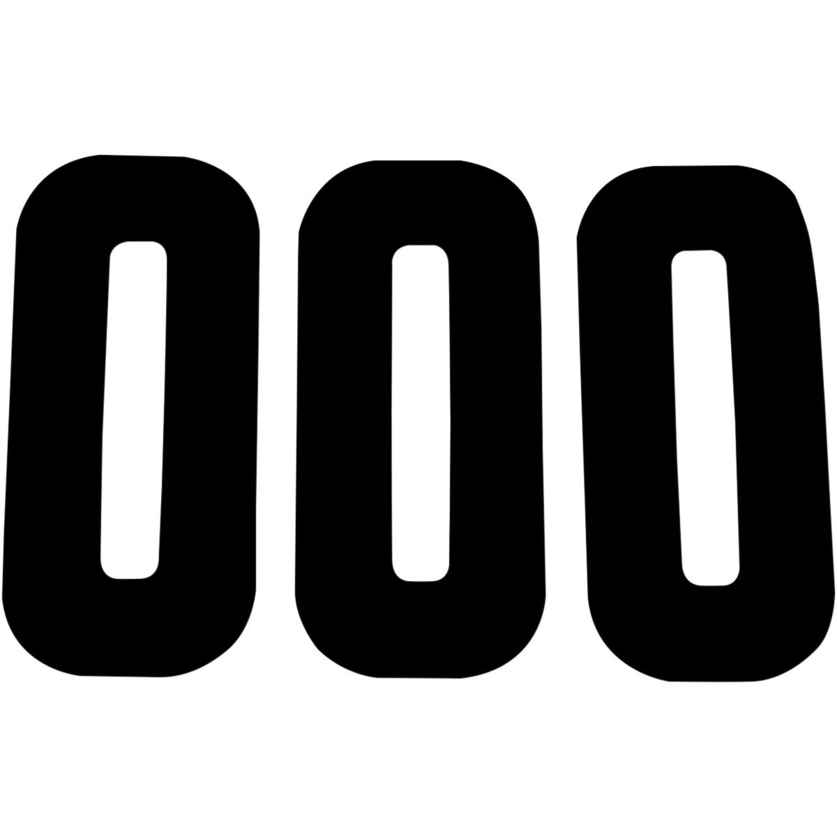 Pros 2 Stick-On Number - 7in. - No.0