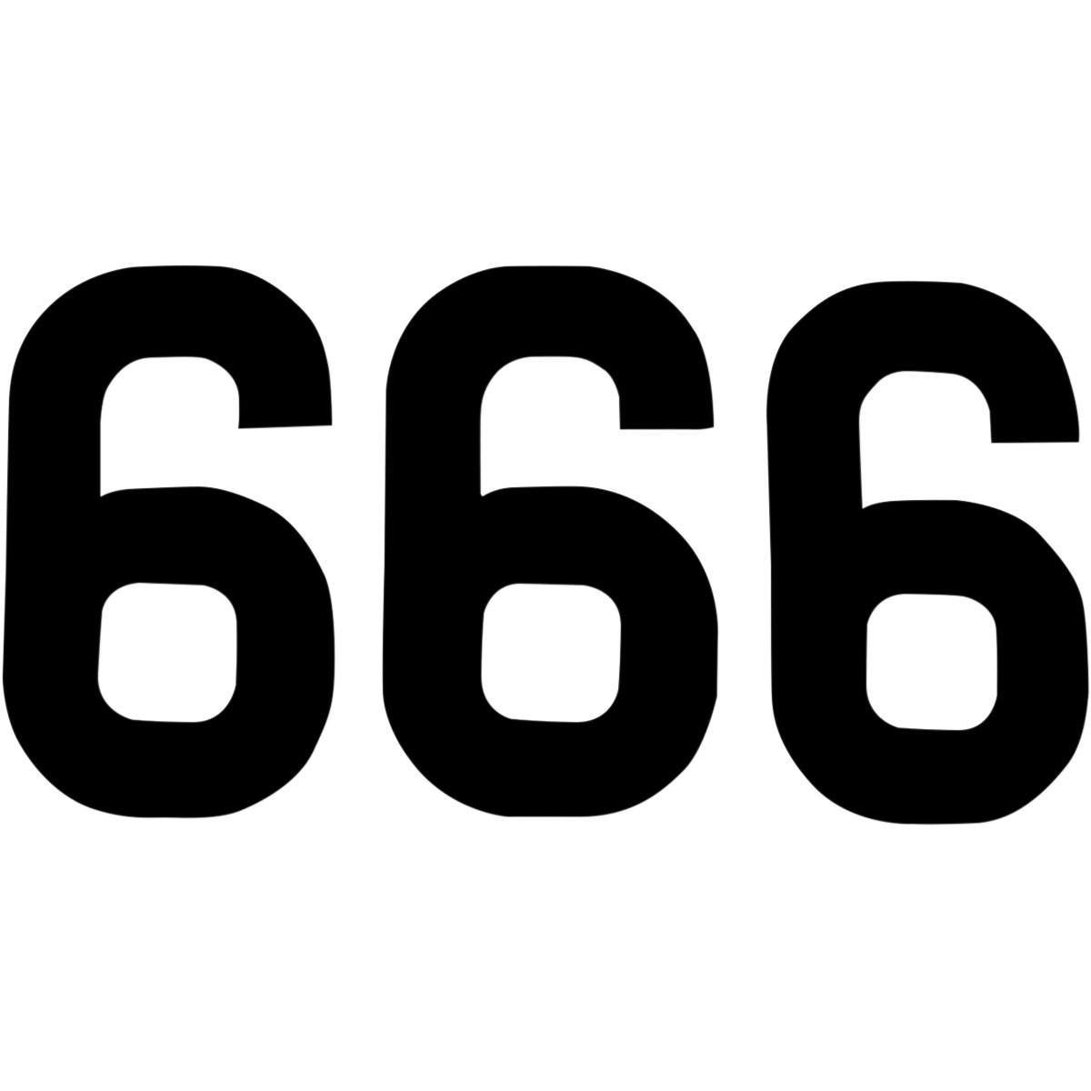 Pros 6 Stick-On Number - 6.5in. - No.6