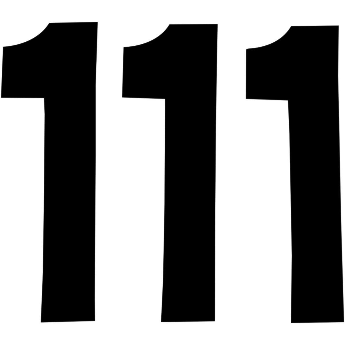 Pros 3 Stick-On Number - 6in. - No.1