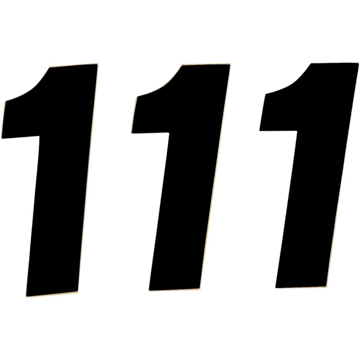 SX Pros Stick-On Number - 6.5in. - No.1 - Black