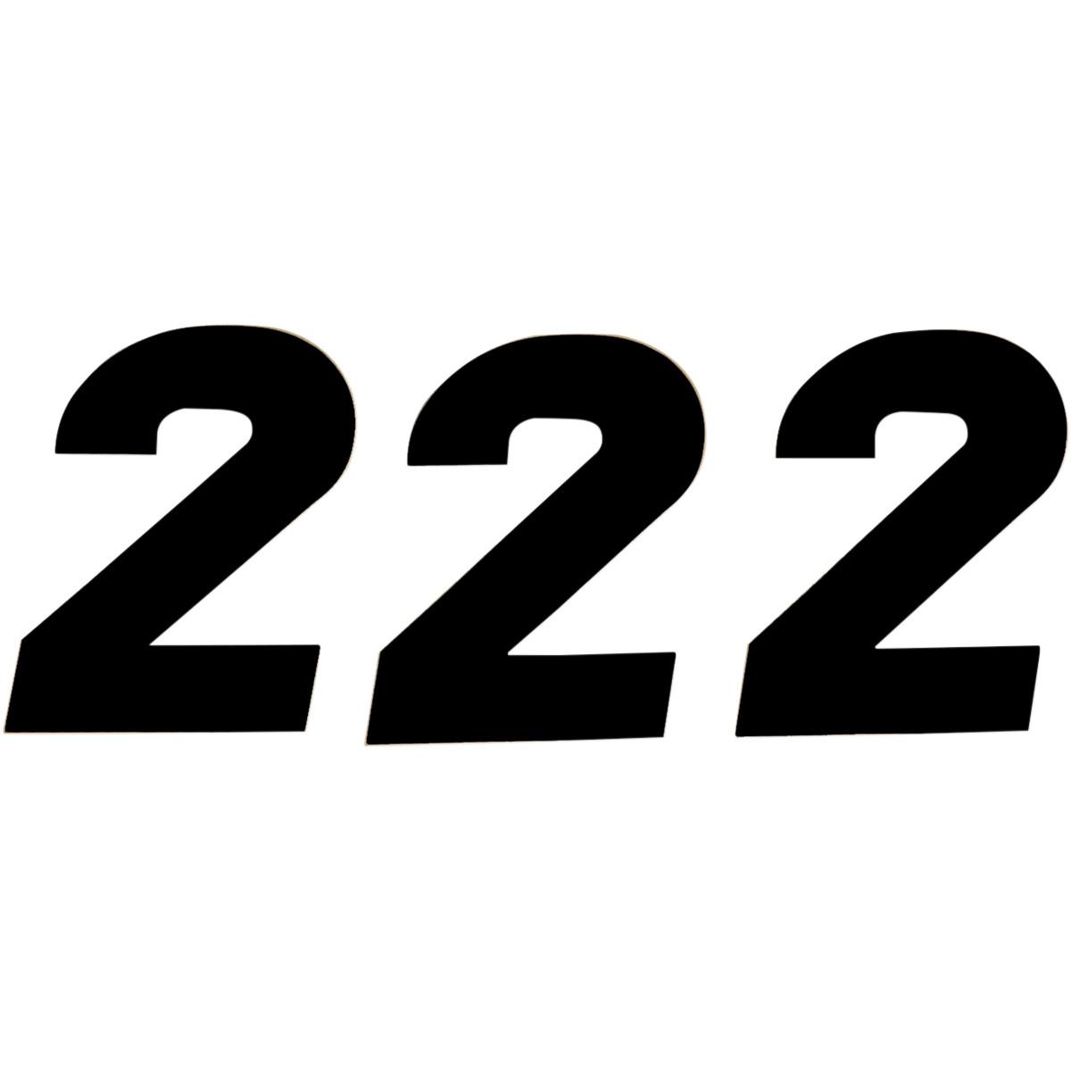 SX Pros Stick-On Number - 6.5in. - No.2 - Black