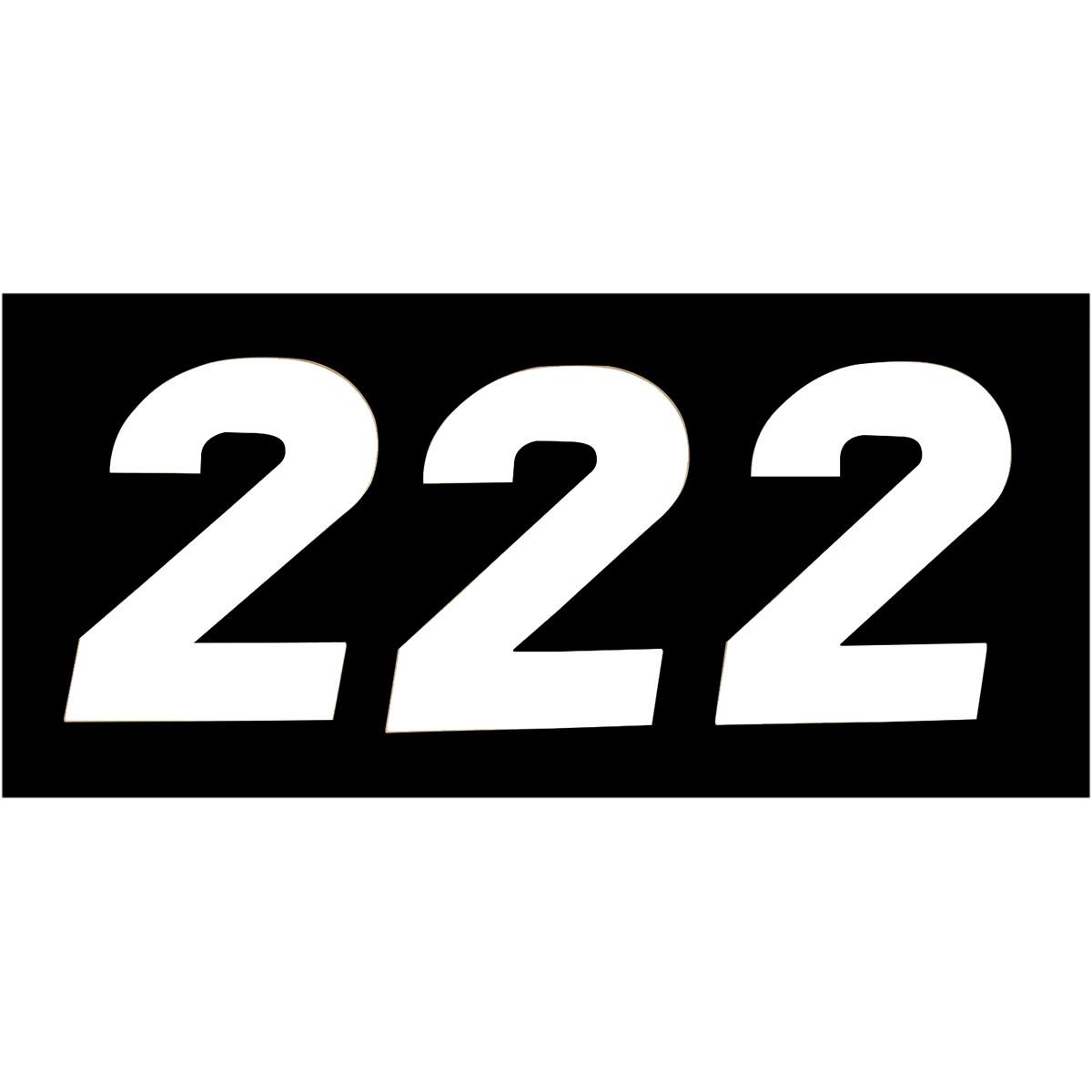 SX Pros Stick-On Number - 6.5in. - No.2 - White